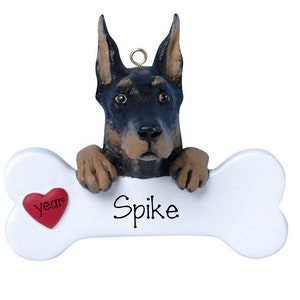 Personalized DOBERMAN PINSCHER Ornament~Christmas Ornaments~Hand Personalized Ornament~Pet Christmas Ornament~Custom Dog Ornament~Ornament