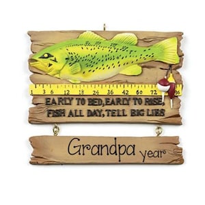 Personalized fishing Ornament~Christmas Ornaments~Hand Personalized Ornament~Ornament~Personalized Gifts~Fisherman Ornament