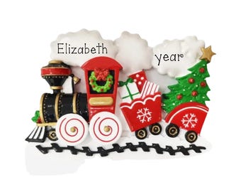 Personalized Locomotive Train Ornament , Train Christmas Ornament ~Train Engine Ornament ~ Nostalgic Train ~ Christmas Train~Choo Choo Train