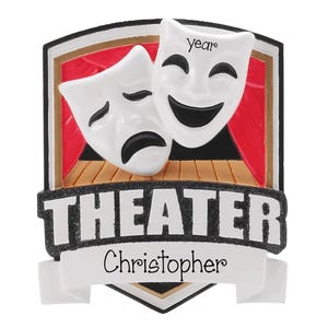 Personalized DRAMA Christmas Ornament ~ THEATER Ornament ~ ACTING Gift Christmas Ornament ~ Drama Club ~ Actor or Actress Ornament