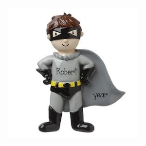 Personalized SUPERHERO~Ornament~Christmas Ornaments~Hand Personalized Ornament~Ornament~Personalized Gifts