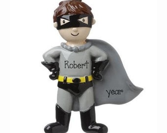 Personalized SUPERHERO~Ornament~Christmas Ornaments~Hand Personalized Ornament~Ornament~Personalized Gifts