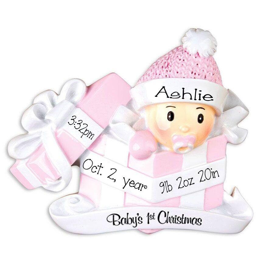 Personalized Baby Present OrnamentBaby's First Christmas | Etsy