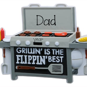Personalized GRILLING Ornament~Christmas Ornaments~Cooking~Hand Personalized Ornament~Personalized Gifts~Grill Master Ornament~Dad Ornament