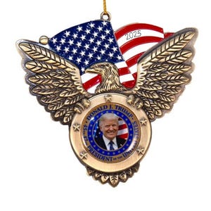 Trump USA Ornament~Make America Great Again~New Citizen of The United States Personalized Patriotic Ornament~American Flag~President Trump