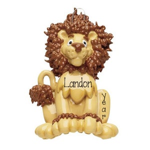 Personalized LION Ornament~Christmas Ornaments~Hand Personalized Ornament~Ornament~Personalized Gifts