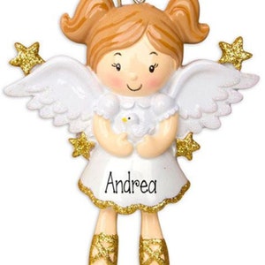 Personalized CHILD ANGEL Ornament~Girl Angel Ornament~Christmas Ornaments~Memorial Ornament~Hand Personalized Ornament ~Child memorial