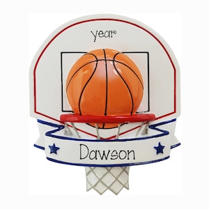 BASKETBALL Ornament~Christmas Ornament~Hand Personalized Ornament~Basketball Backboard~Personalized Gifts~Basketball Player Ornament