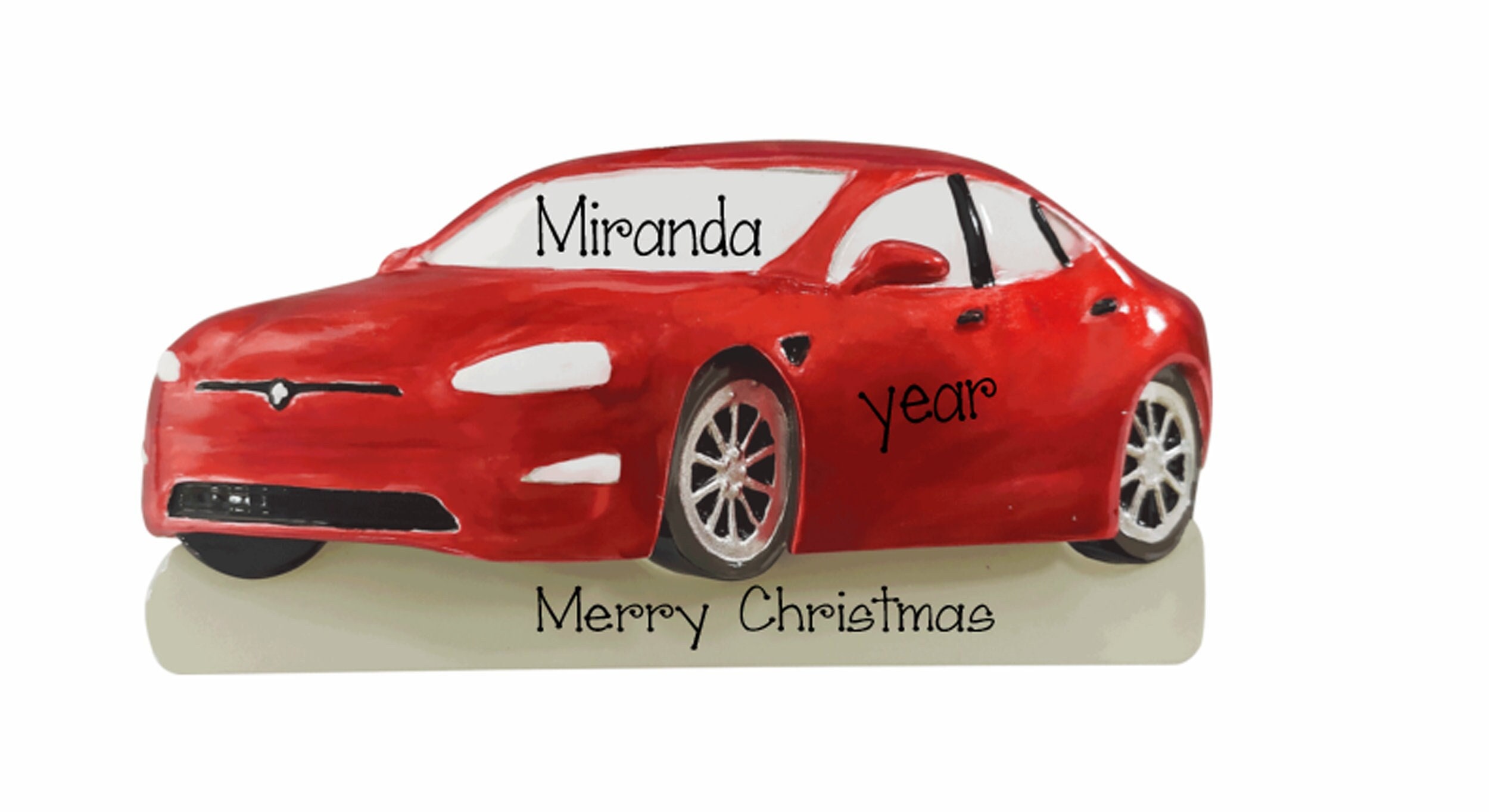 Personalized Blue Muscle Car Ornament ~ Hot Wheels Sport Car Ornament