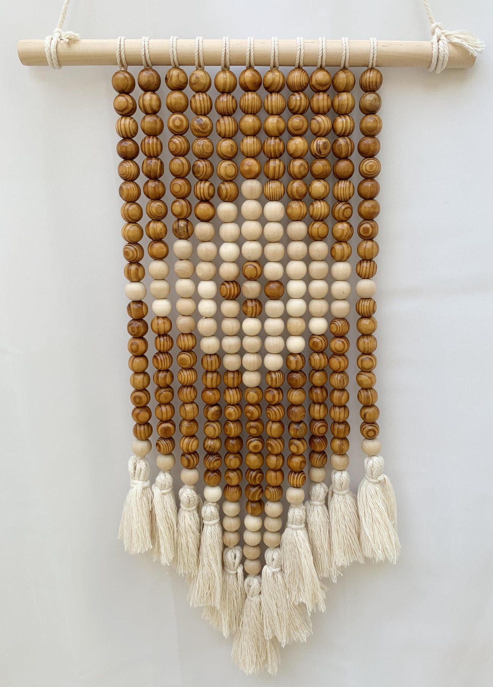 Beaded Wall Decor Wood Bead Wall Hanging Wall Hanging with Etsy