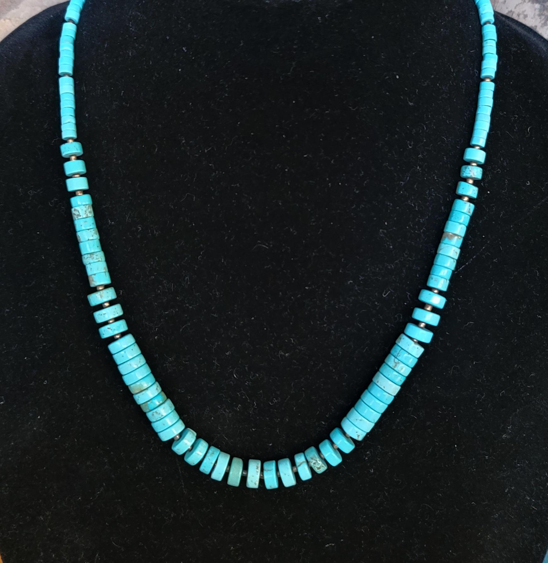 Turquoise Heishi Necklace - Etsy
