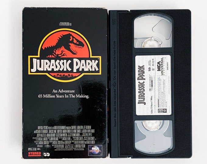 Jurassic Park VHS Cassette Tape Etsy