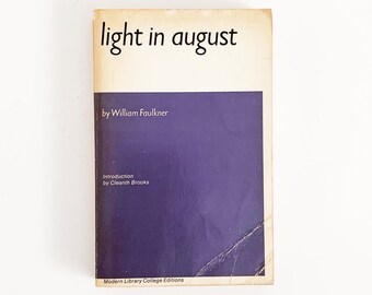 Light In August By William Faulkner Vintage Paperback Book