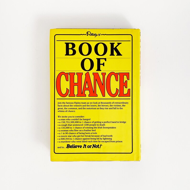 Chance Ripley Ripley's Believe It or Not! Book of Chance Vintage Hardcover Book - Etsy