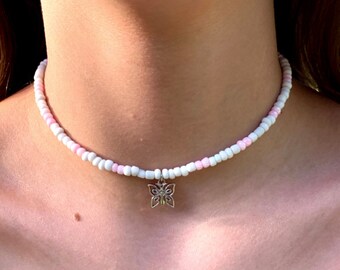 Butterfly necklace, choker
