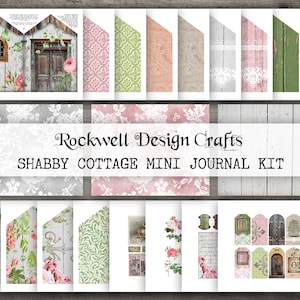 Shabby Cottage Mini Journal Kit (Printables), Junk Journal Pages, Scrapbooking Sheets, Printable Papers
