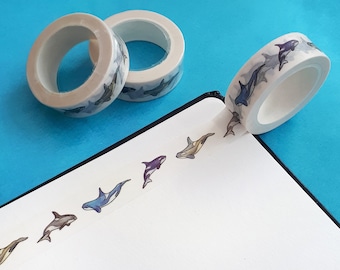 Orca Washi Tape, 10 metres, 1.5cm, Stationary, Planner