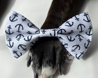 Anchor Dog Bow, Dog Bow, Dog Bowties, Dog Collar Accessoires, Nautical Bow, Sailor Dog Bowtie, Bogen, Bowties, Dog Bow Ties, Dog Ties