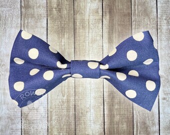 Navy Blue Bow, Dog Bows, Dog Bow, Dog Bow Tie, Bow Ties, Velcro Bows, Dog Bow Ties, Blue Dog Bow Tie, Bow Ties For Dogs, Blue Polka Dot Bows