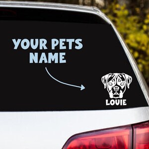 Calcomanía de boxeador, calcomanía de perro, calcomanía de mamá de perro personalizada, calcomanía de boxeador personalizada, calcomanía de mamá de perro, calcomanía de boxeador, calcomanía de coche, ideas de regalo de boxeador, mamá boxeadora