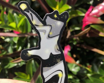 Star Galaxy Cat Sticker, Car Sticker, Galaxy Sticker