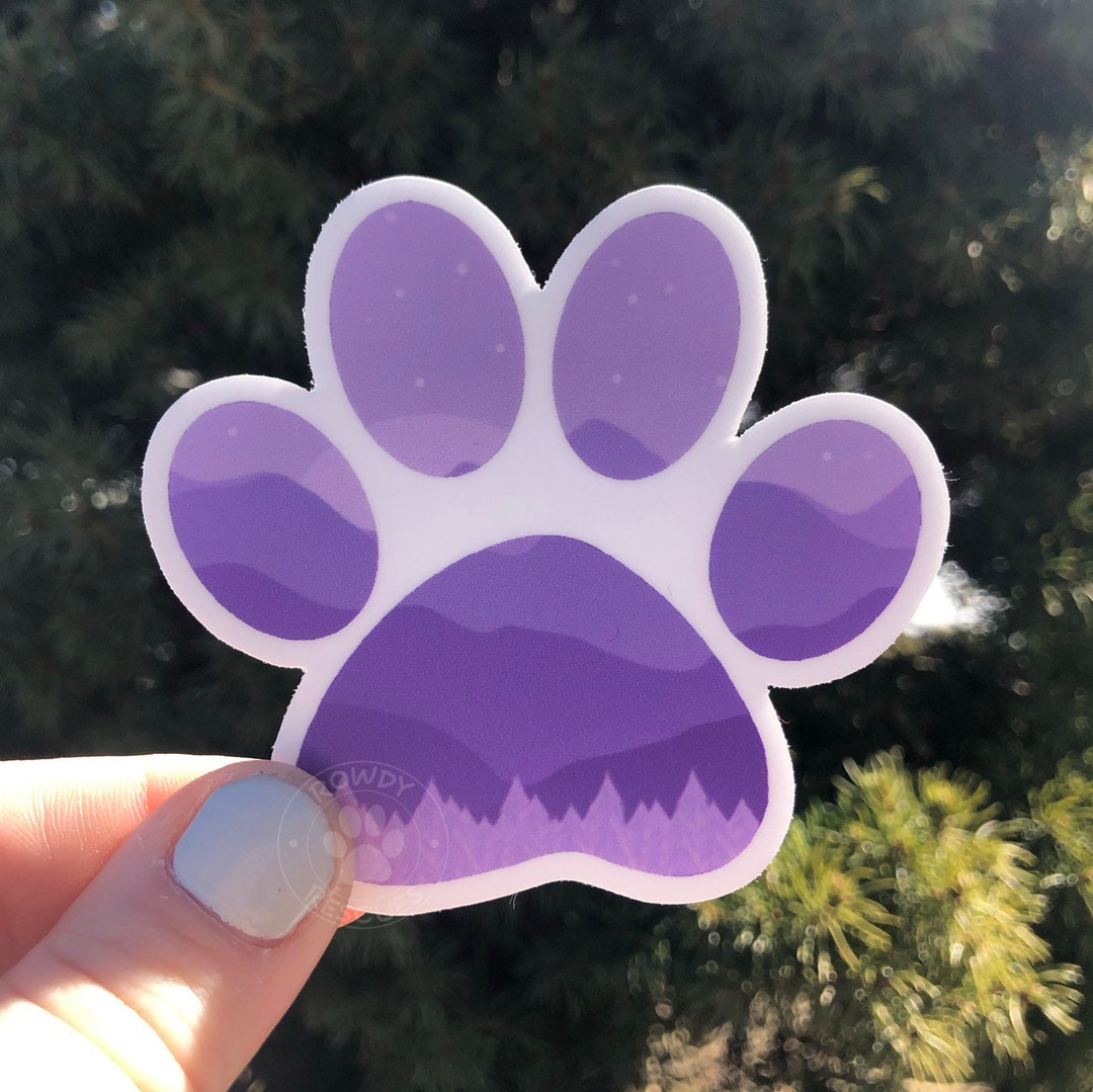 Paw Print Sticker, Dog Sticker, Mountain Sticker - Etsy