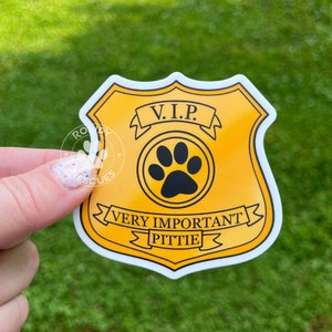 Dog sticker, Pitbull sticker, badge sticker, waterproof sticker, cute sticker, dog lover sticker