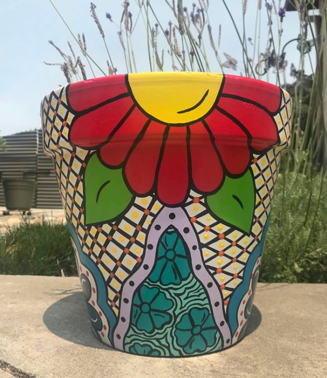 Spanish Style Inspired Flower Pot full Pot Spanish Pot Etsy