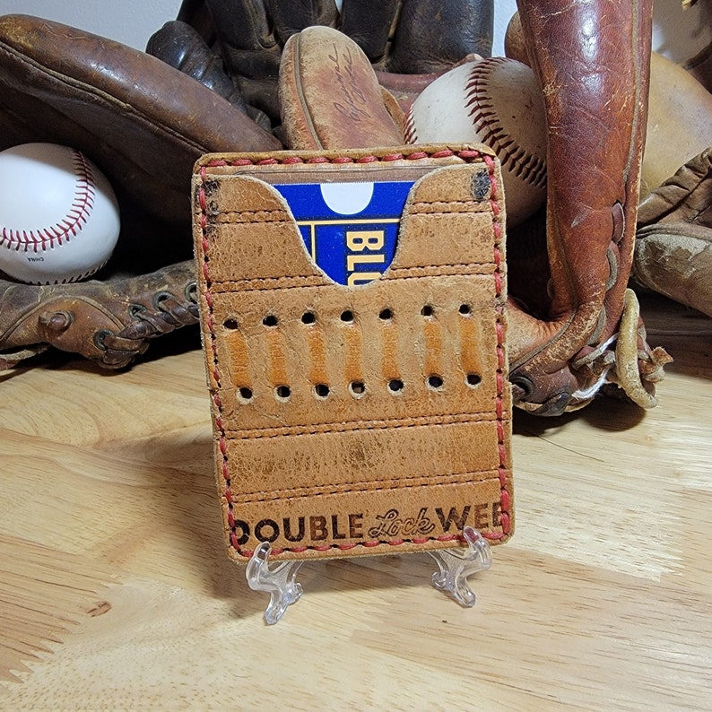 Handmade Repurposed Leather Baseball Glove Minimalist Wallet Slim ...