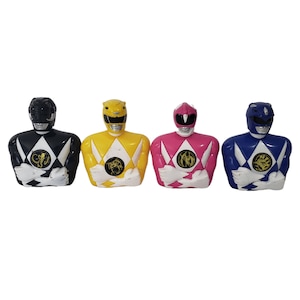 Vintage 1993 Mighty Morphin Power Rangers Figurine Coin Candy Dispenser Lot Of 4