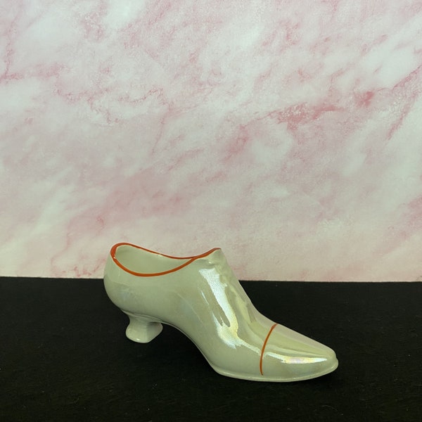 Vintage Lusterware Shoe, Made in Czecho Slovakia