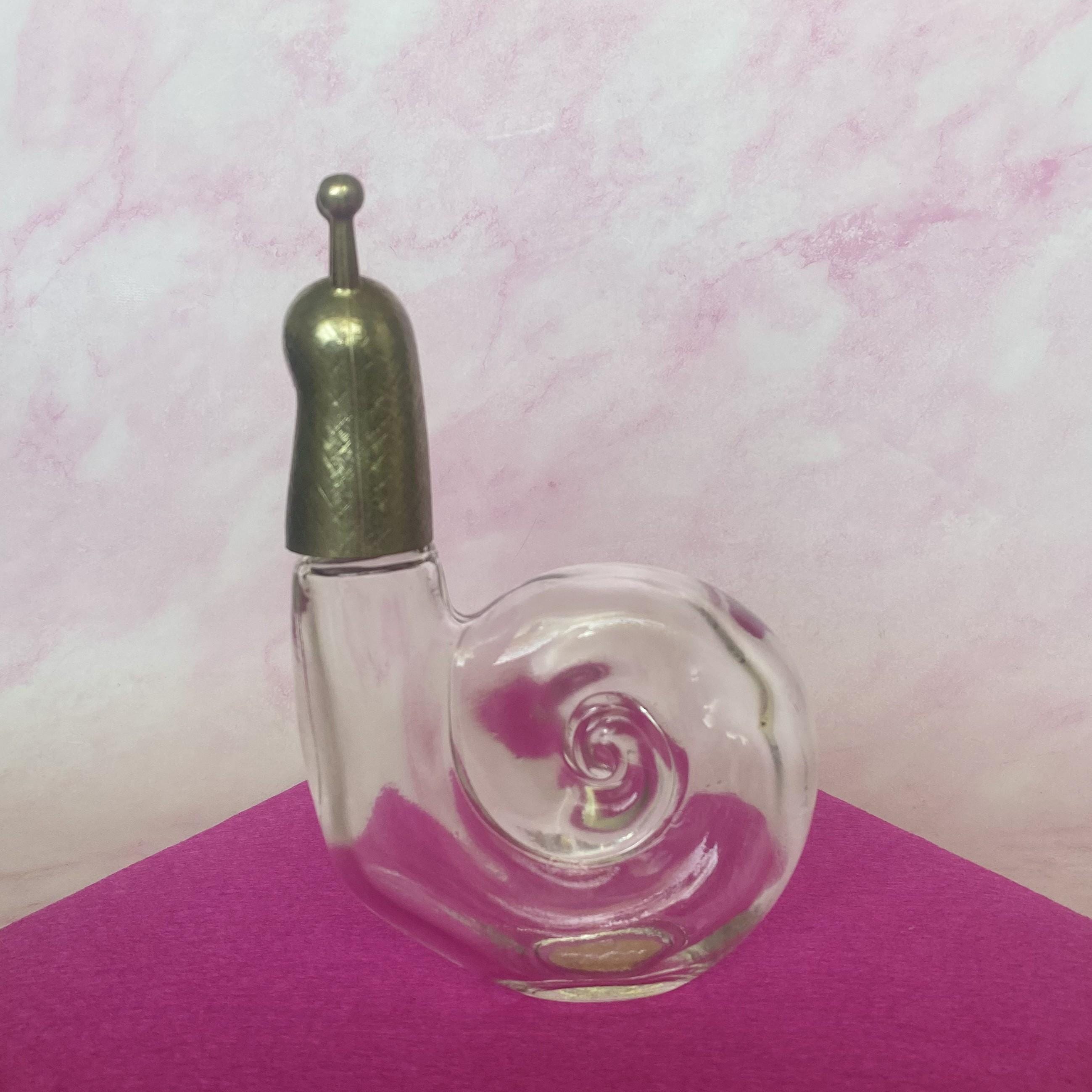 Vintage Collectible AVON Bath Treasure Snail Decanter, Empty Glass