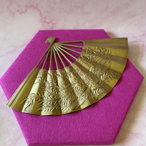 Vintage Leonard Silver Manufacturing Co. Brass Hand Fan, Phoenix Bird Fan, Wall Decor, Collectible Brass