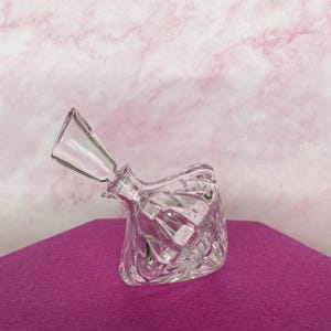 Vintage Astral Lead Crystal Diamond Shaped Vanity Perfume Bottle With Glass Stopper, Collectible Perfume Bottle