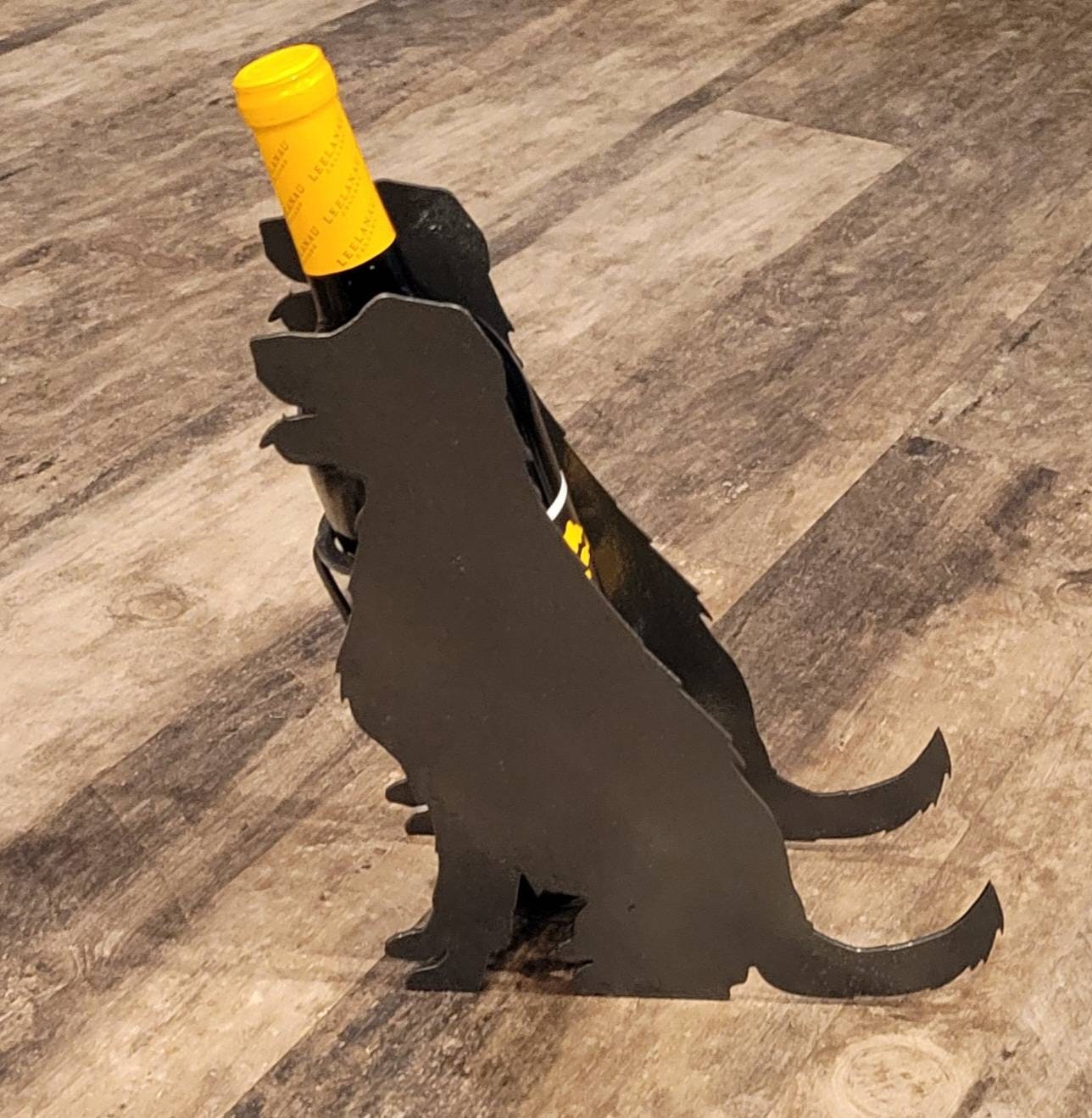 Black lab wine bottle holder sale