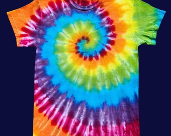 Buntes klassisches Spiral-Batiken-Shirt, lebendig und Retro Perfekt für Musikfestivals, Lounge-Wear, Strandoberteile, **ERWACHSENEN GRÖSSEN **