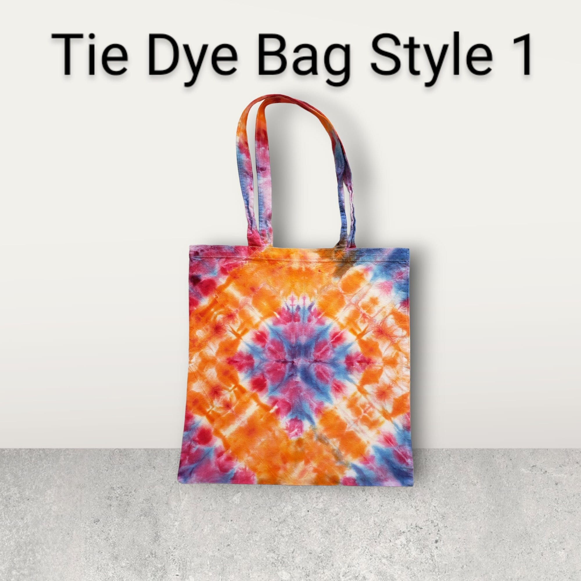 Pastel Spiral Tie Dye Print Leather Tote Bag