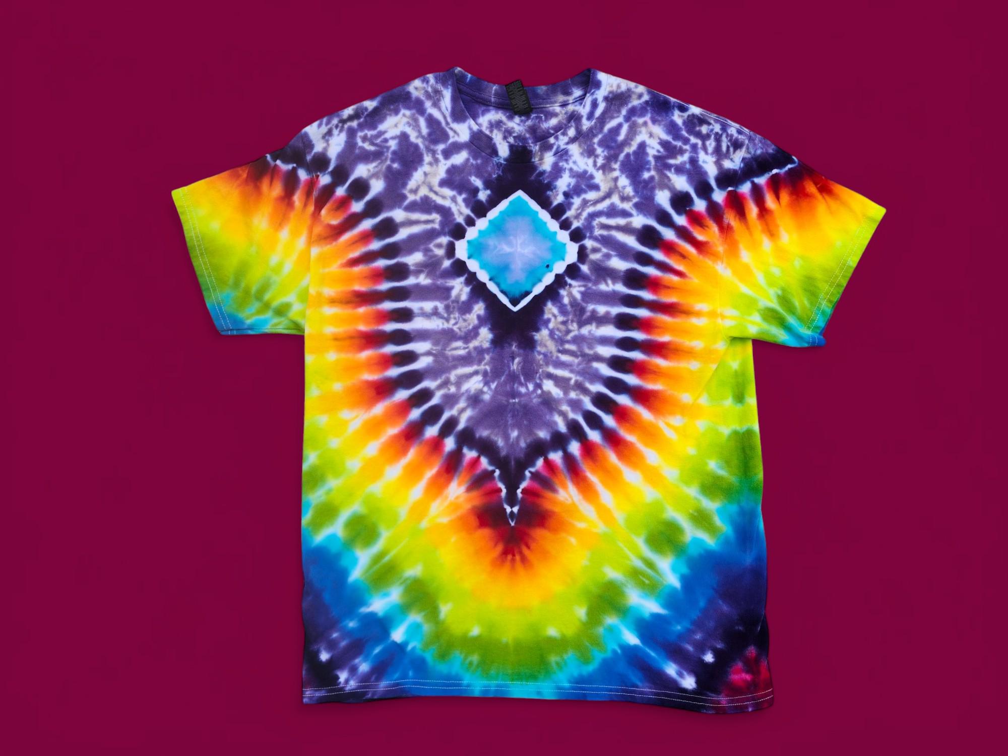 新品 anytee Diamond Blue Dyed Long Tee 2XL Navy Blue Tie-Dye Long Sleeve Unisex Tee – Era of Artists