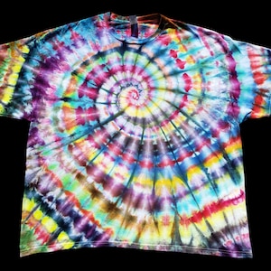 Wild Colors Ice Tie Dye Spiral Shirt handmade*ADULT SIZES* plus size, festival wear, Music hippie,Summer Boho Fashion