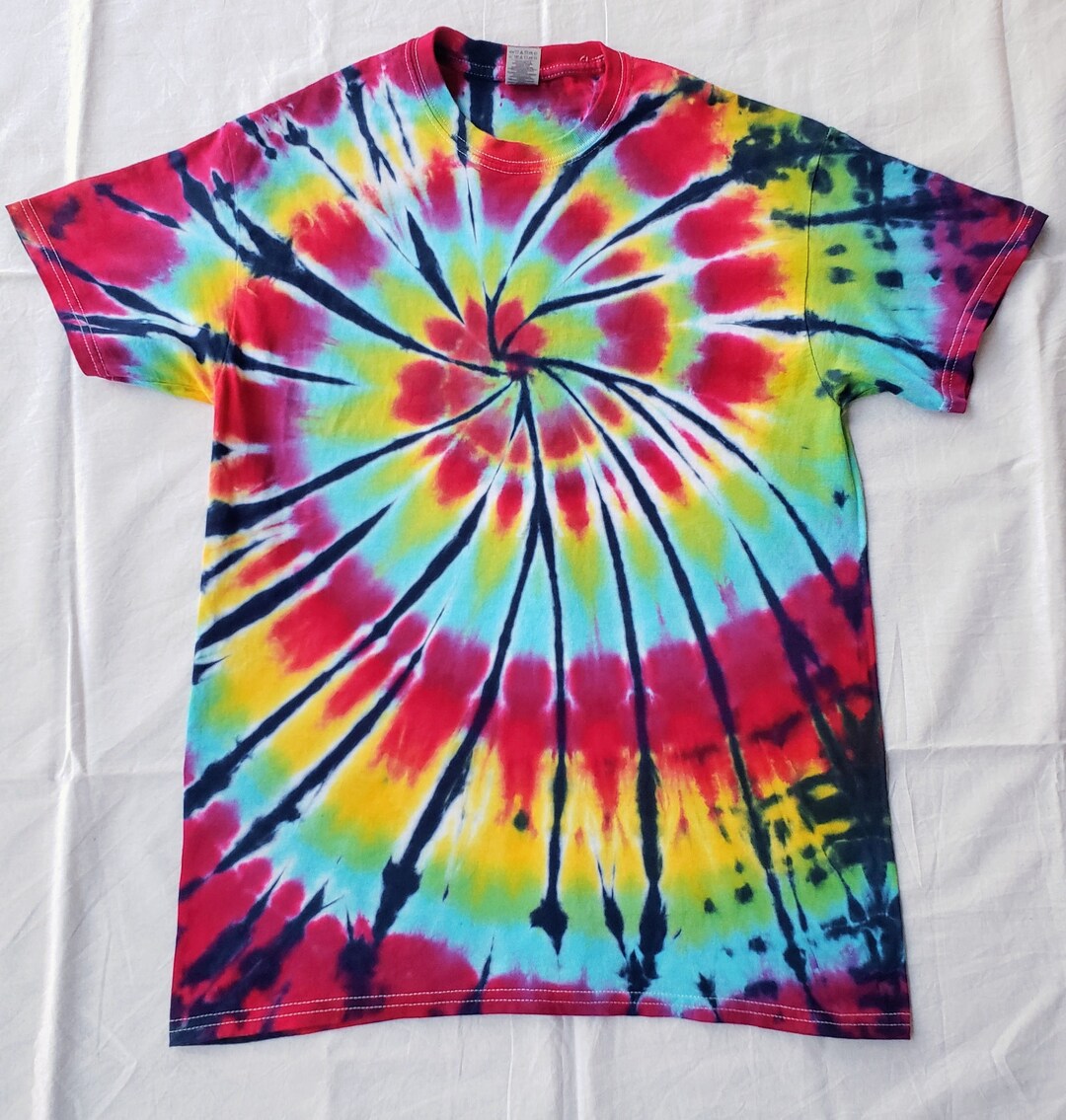 Psychedelic Rainbow Tie Dye T-shirt ADULT Sizes - Etsy