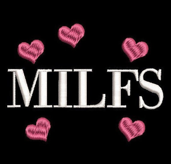 MILFS embroidery design | embroidery file for pes/dst/jef/xxx/vp3| y2k embroidery design | trendy embroidery designs