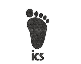 Diseño de bordado con logotipo ICS / aro 4x4 y 5x7 / pes / vp3 / jef / bordado minimalista / archivo bordado