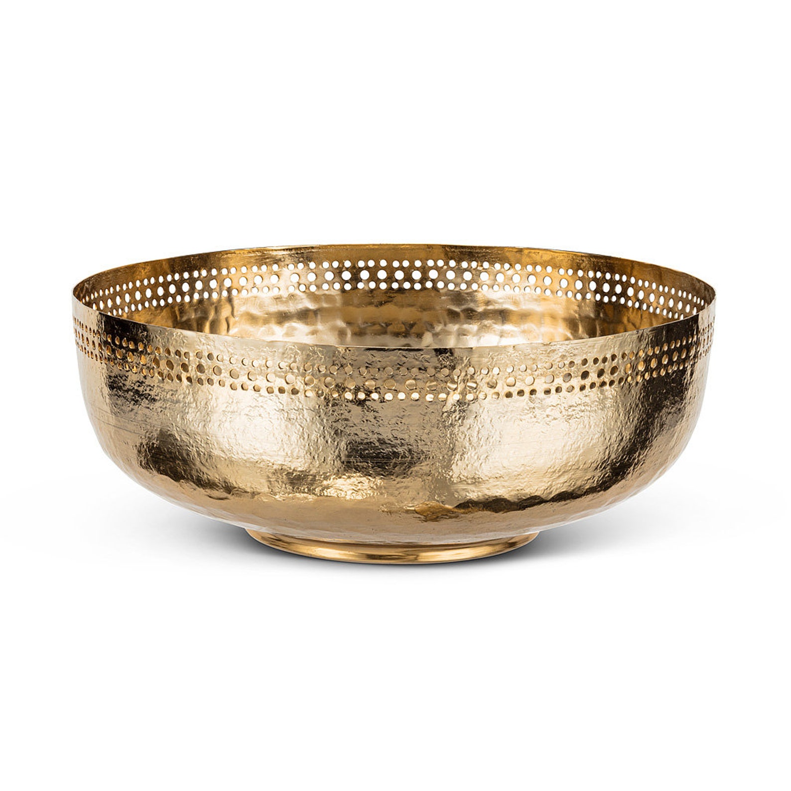 Decorative GoldPlated Shallow Bowl GoldPlated Decor Etsy