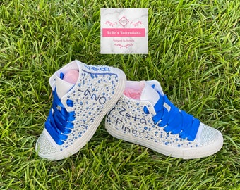 Custom Adult Full Bling Hi Top Converse