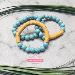 Heishi Clay & Semi Natural Stone Bracelets