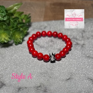 Red Howlite Stone Bracelet