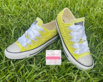 Custom Youth Low Top Full Bling Converse