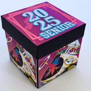 Pop, souriez, célébrez ! – Boîte cadeau personnalisée pour les diplômés Boîte cadeau surprise pour l'obtention du diplôme Cadeau surprise fait main