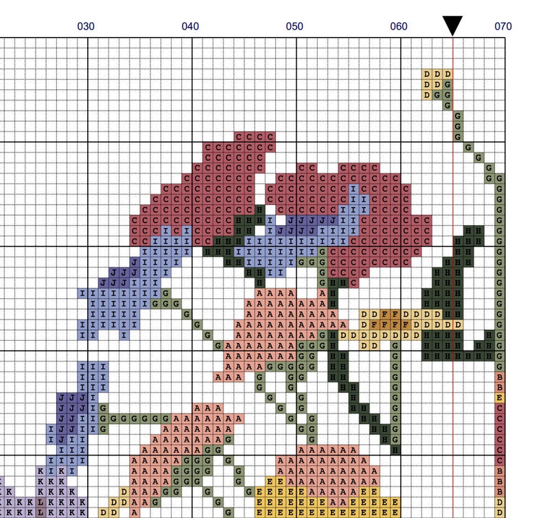 Cross Stitch PDF Pattern Wildflower Cross image 3
