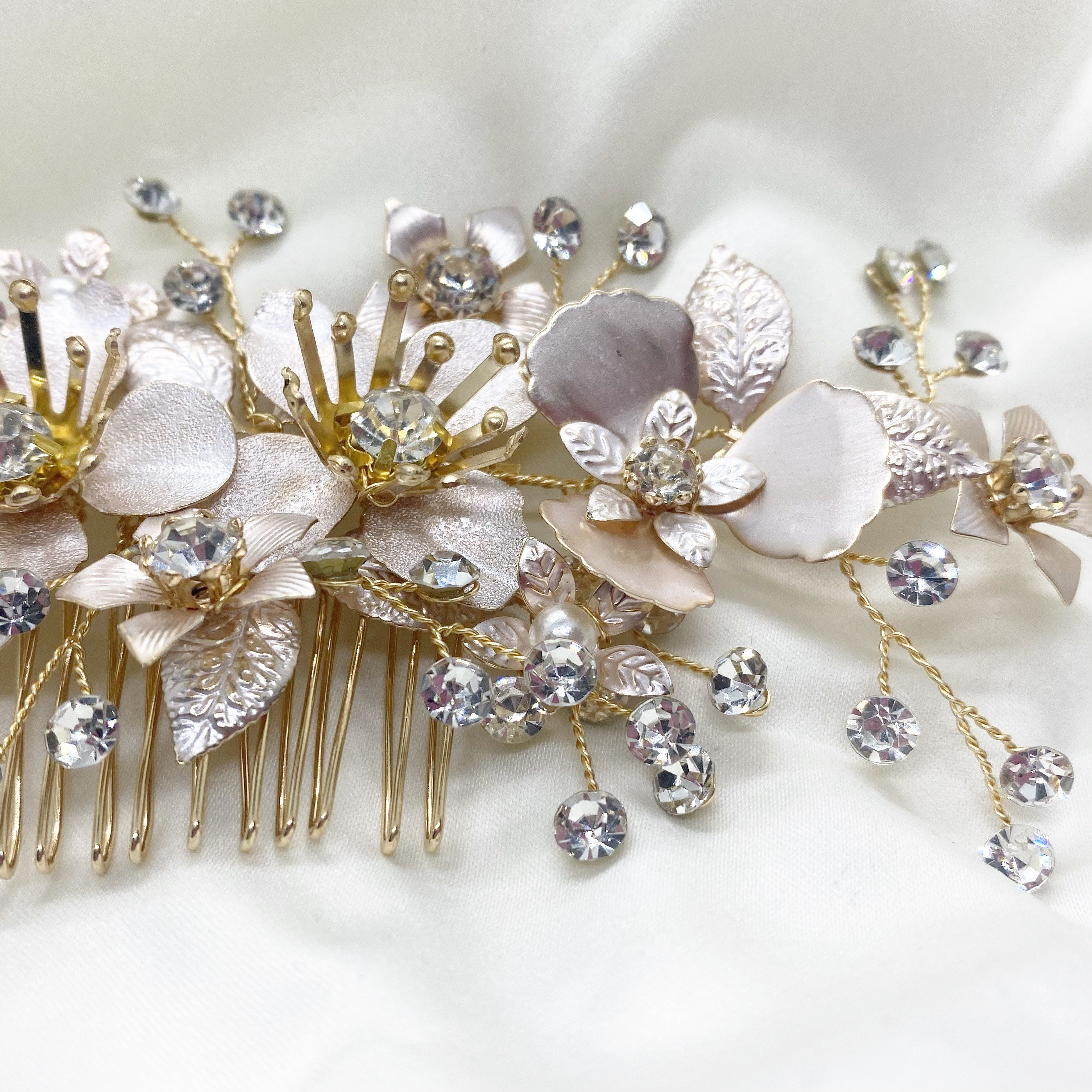 Rose Gold Hair Clip Bridal Hair Clip Wedding Hair Etsy